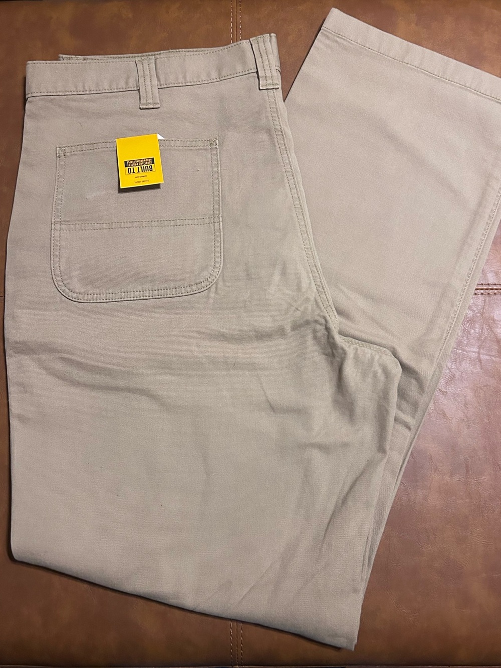 Carhartt Men's Rugged Flex Relaxed Fit Canvas Work Pants in Khaki